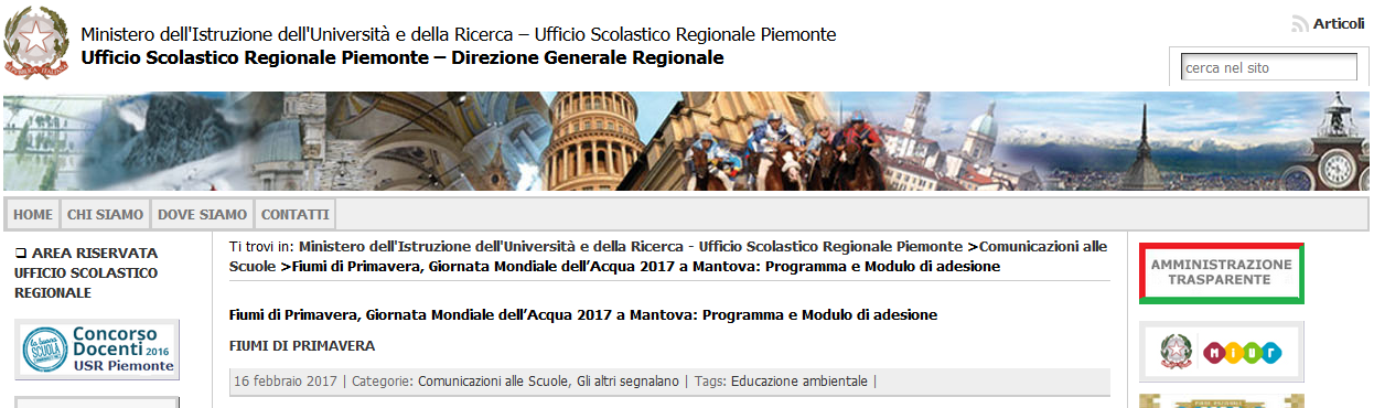 Ufficio Scolastico Regionale Piemonte Direzione Generale Regionale 17 2 2017